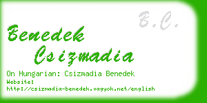 benedek csizmadia business card